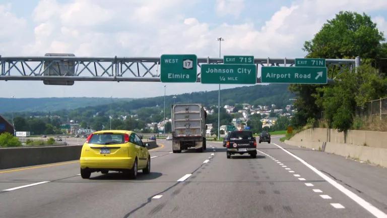 Traffic moves on New York State Route 17