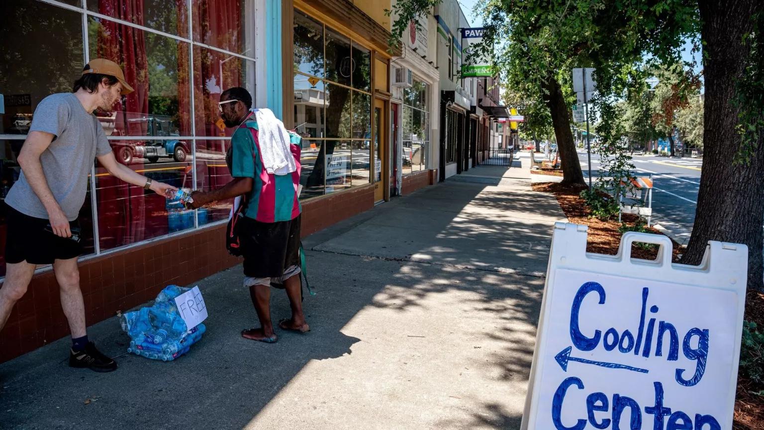A cooling center in Sacramento, California, on Wednesday, July 3, 2024. 

California's biggest power utility had warned of potential outages as the state faces a period of high wildfire risk and power demand surges to keep air conditioners running, with forecasted daytime high temperatures in Sacramento remaining above 110F.
