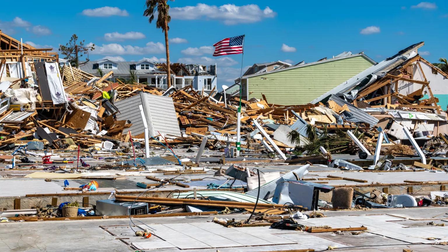 The remains of homes destroyed by Hurricane Michael in Mexico Beach, Florida, on October 14, 2018.

Hurricane Michael made landfall on the Florida Panhandle October 10, with 155 mile-per-hour winds establishing it as the strongest storm to hit the continental U.S. since 2004. With winds as high as 155 mph, the Category 4 storm slammed coastal towns in the area, leveling buildings and structures, flooding streets and leaving a trail of destruction.