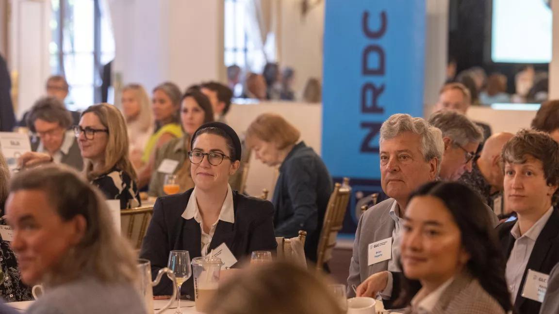 Attendees listening to a speaker during the Green Leaders for Change (GLC) Summit held at the St. Regis in Washington, DC, on May 6, 2025.