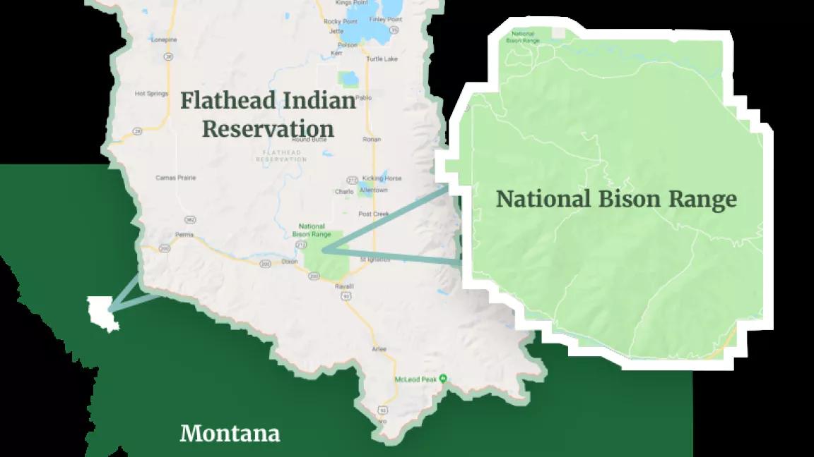 Map of the National Bison Range