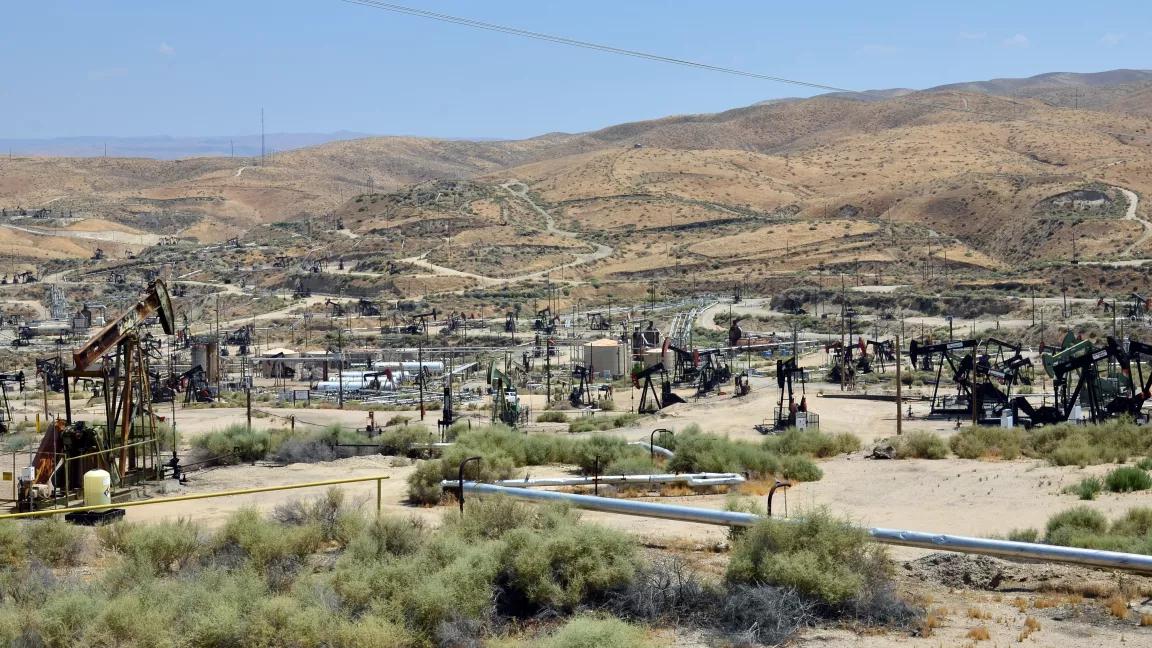 California oil well field