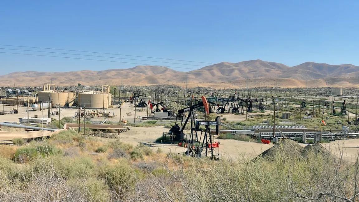California oil well field