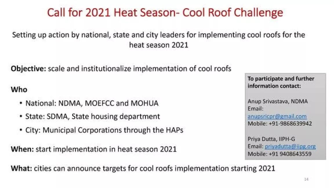 Call for 2021 Heat Season- Cool Roof Challenge