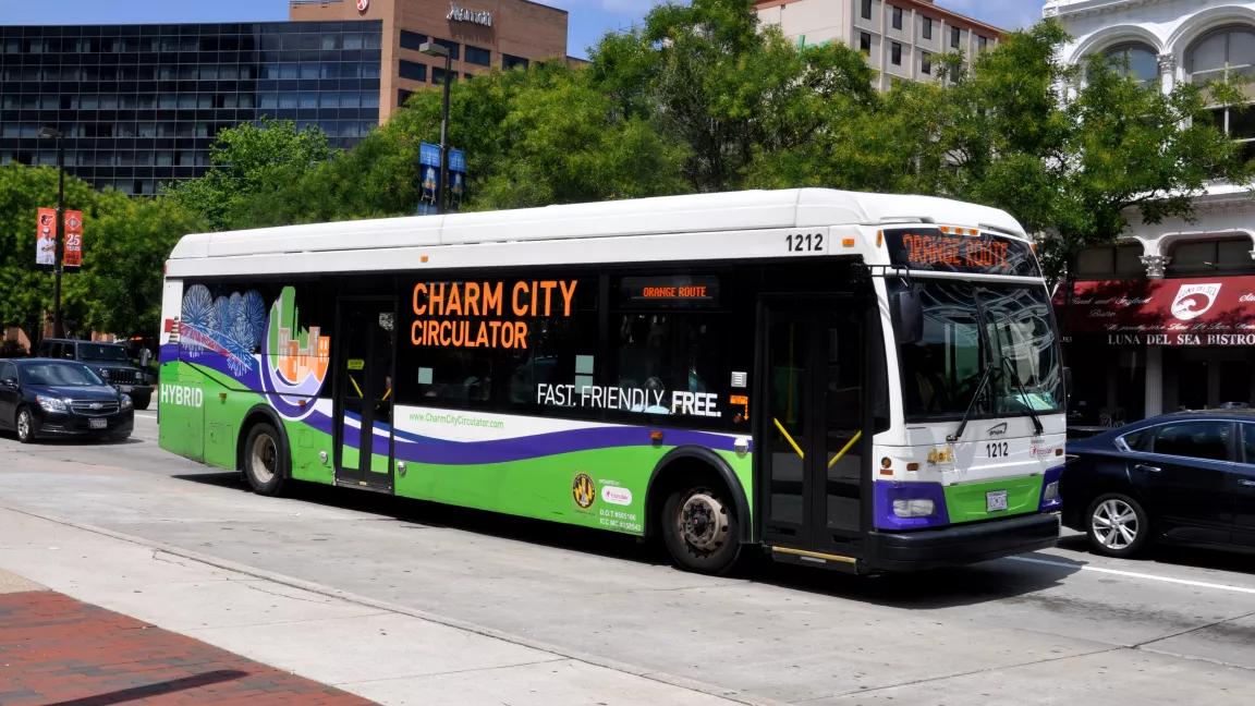 Baltimore Circulator hybrid bus