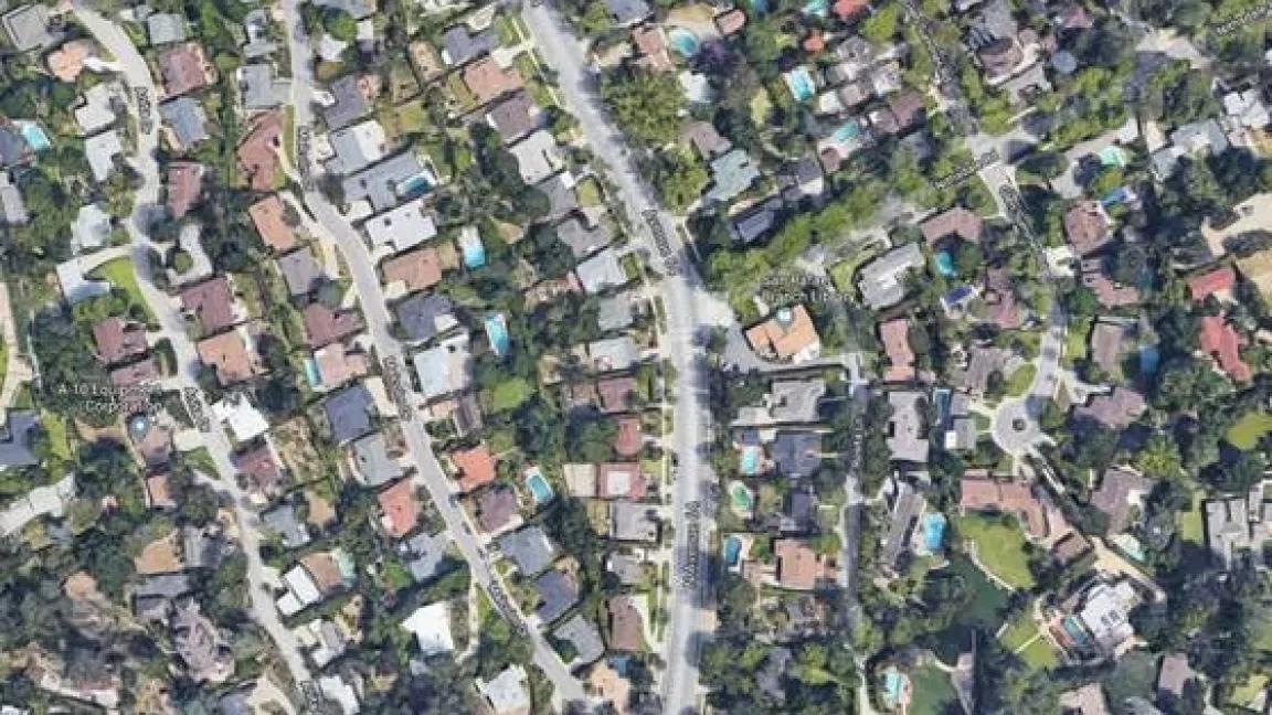 South Arroyo neighborhood of Pasadena via Google Earth