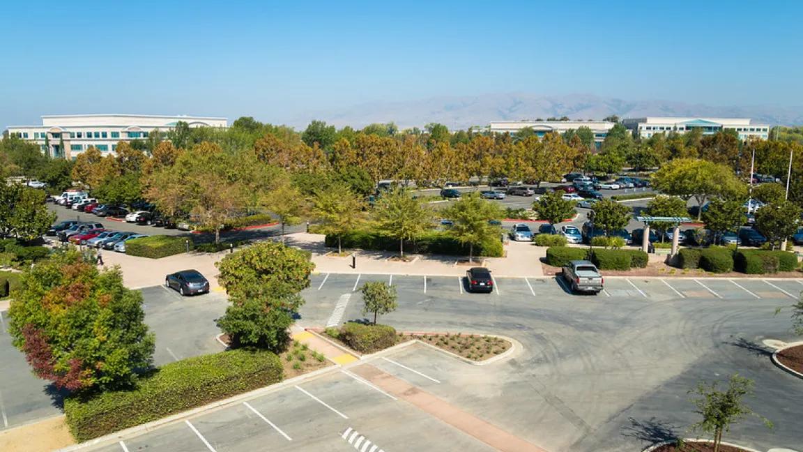 A vast surface parking lot in San Jose 
