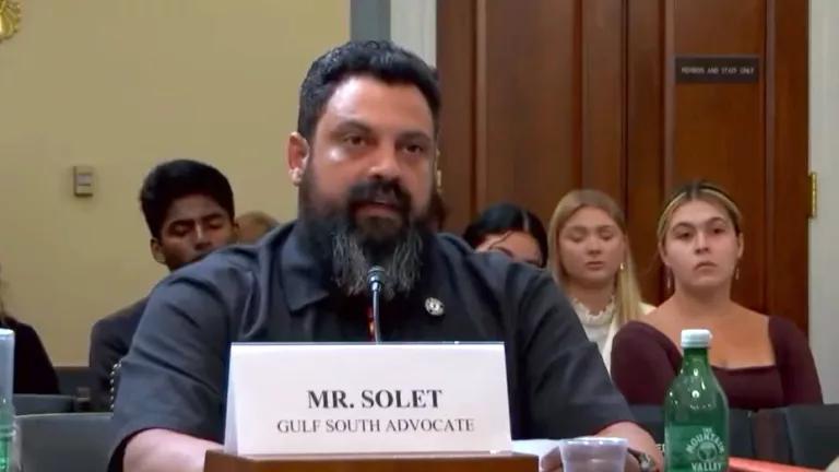 Mr. Solet at the Energy and Mineral Resources Subcommittee Hearing.