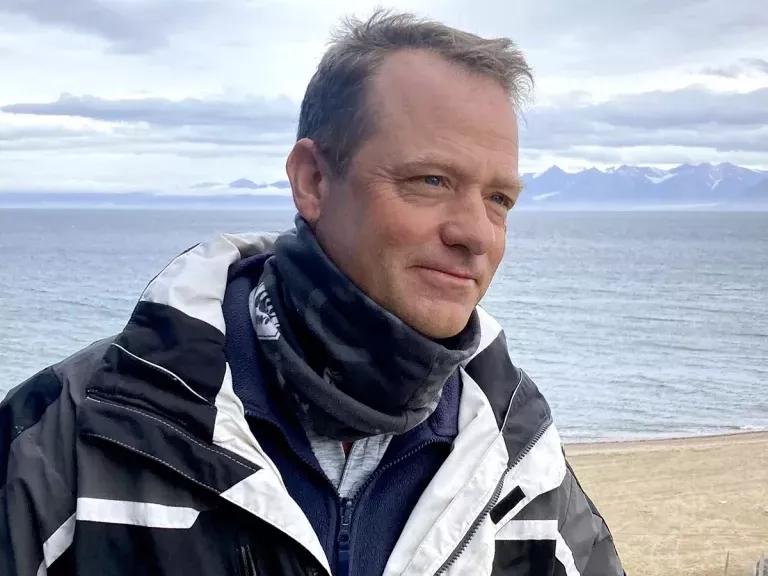 Josh Jones, of the Scripps Institution of Oceanography, during a visit to Pond Inlet