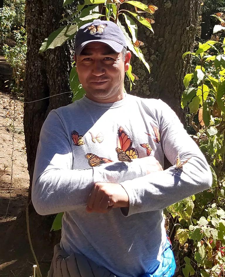 Joel Moreno in El Rosario, another one of the four sanctuaries in the Monarch Butterfly Biosphere Reserve