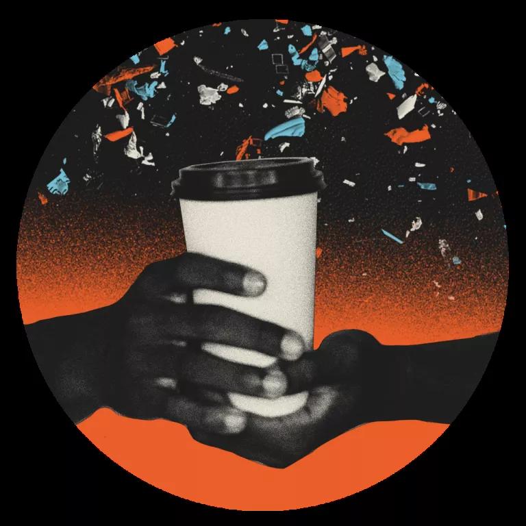An illustration of two hands holding a cup