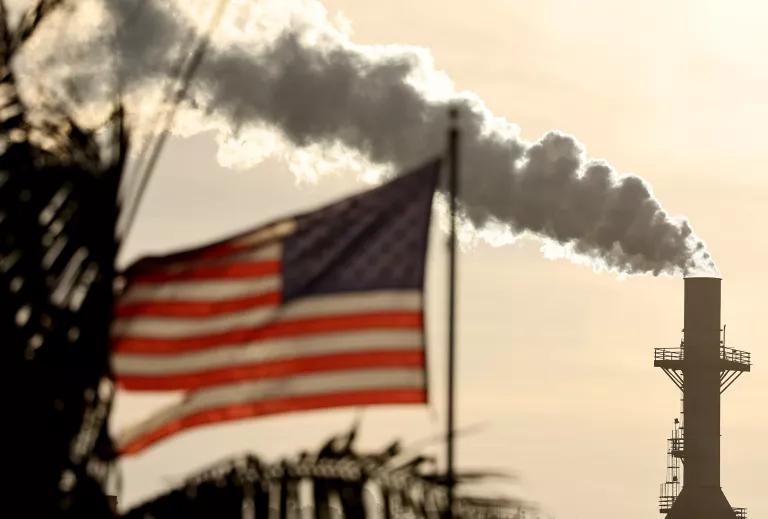 A U.S. flag flies near the Phillips 66 Los Angeles Refinery in Wilmington, California, on November 19, 2024. 

Phillips 66 announced it will close the oil refinery, which currently supplies around 8 percent of California’s crude oil refining capacity, by the end of 2025.