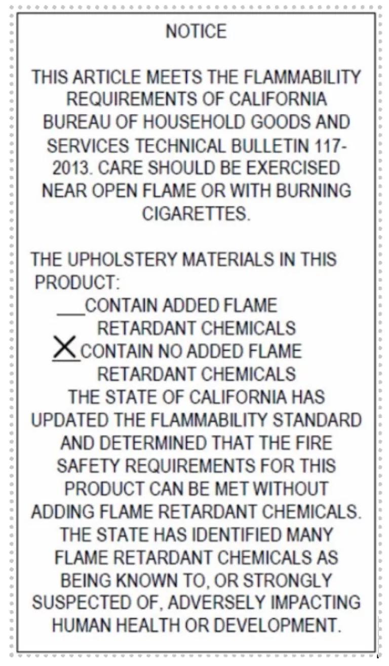 A flame retardant label