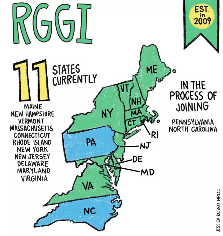 Map of the RGGI States