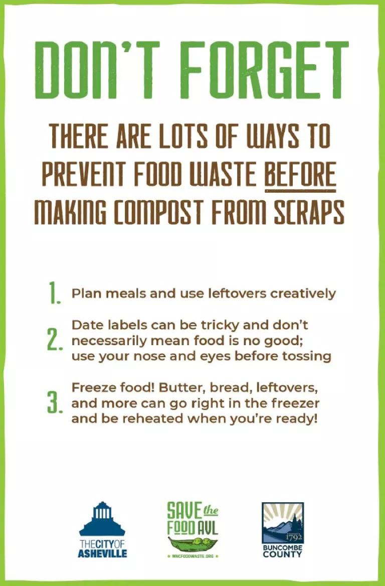 Asheville food waste prevention tips