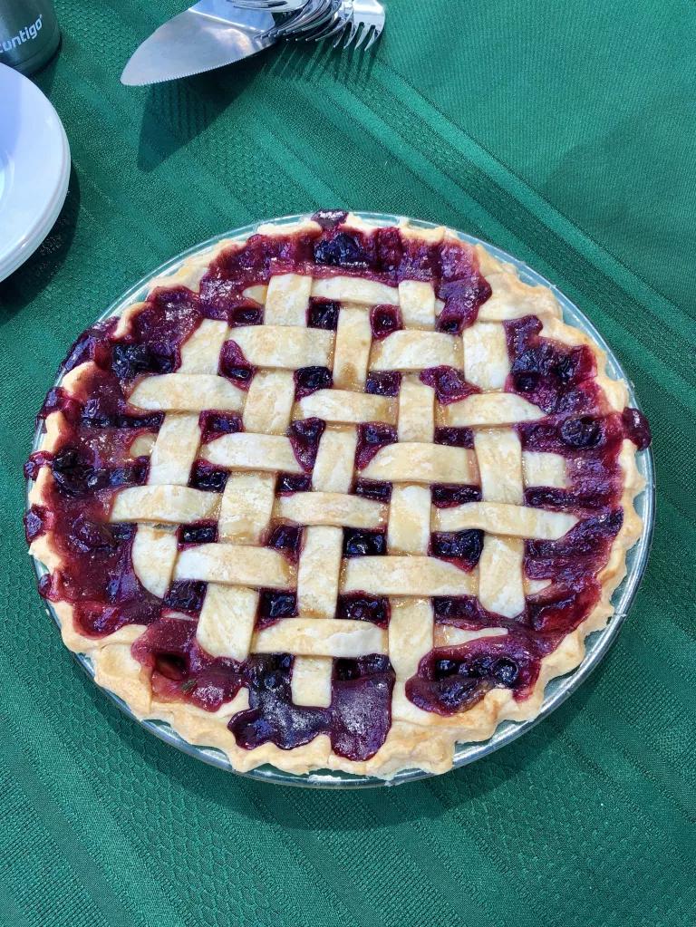 A mouth watering grape pie