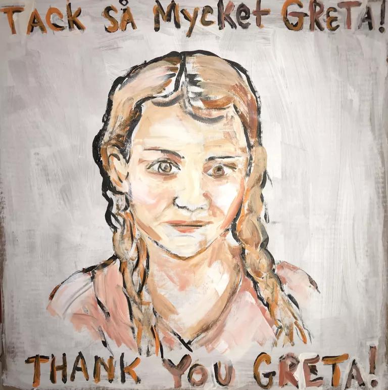 “Greta” poster, painted by Ellen Reynolds Hall