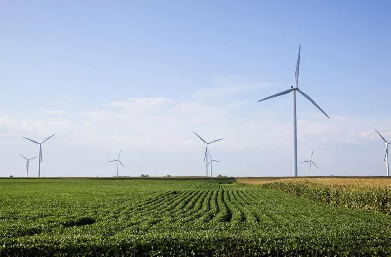 Wind turbines in rural Missouri