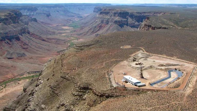 An aerial view of the Kanab North uranium mine on the North Rim of the Grand Canyon