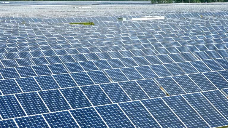 A large solar panel array in North Carolina.