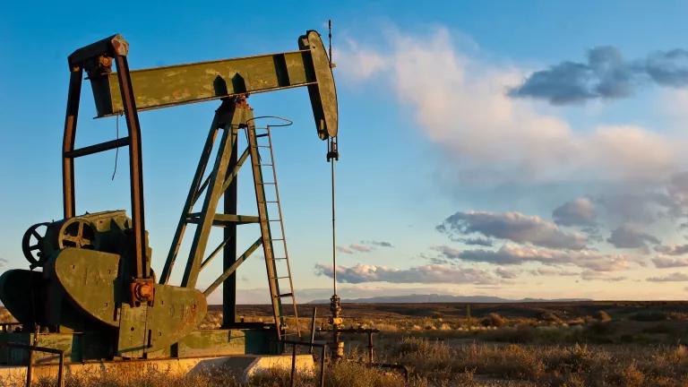 An oil pumpjack on the Colorado prairie