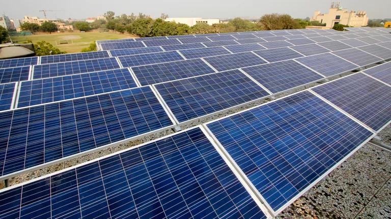 Rows of solar panels
