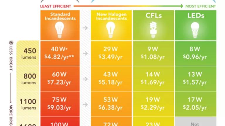 chart: buyers' guide to energy-efficient lightbulbs