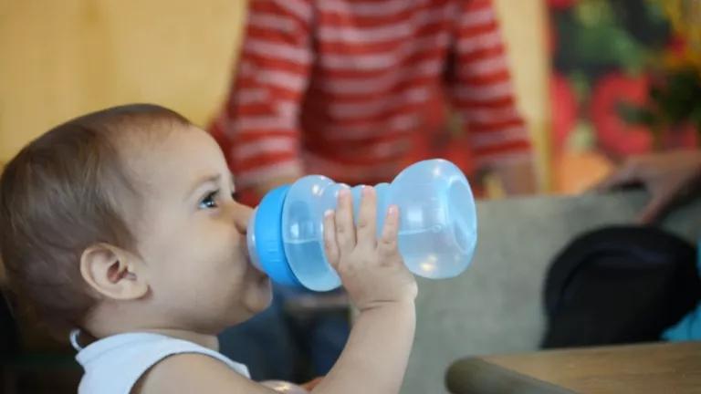 Baby drinking water