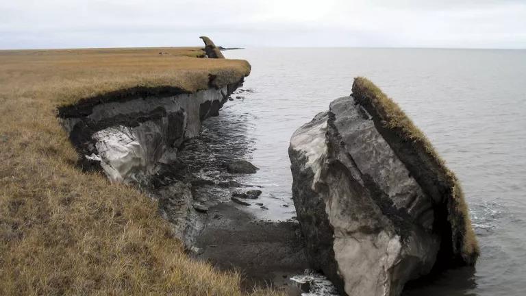 Climate change is causing Arctic permafrost to thaw, eroding our northern coasts in places like Drew Point, Alaska