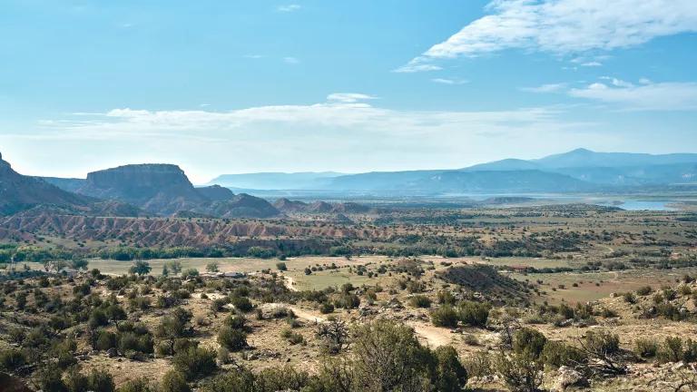 Landscape panorama of Abiquiu in New Mexico