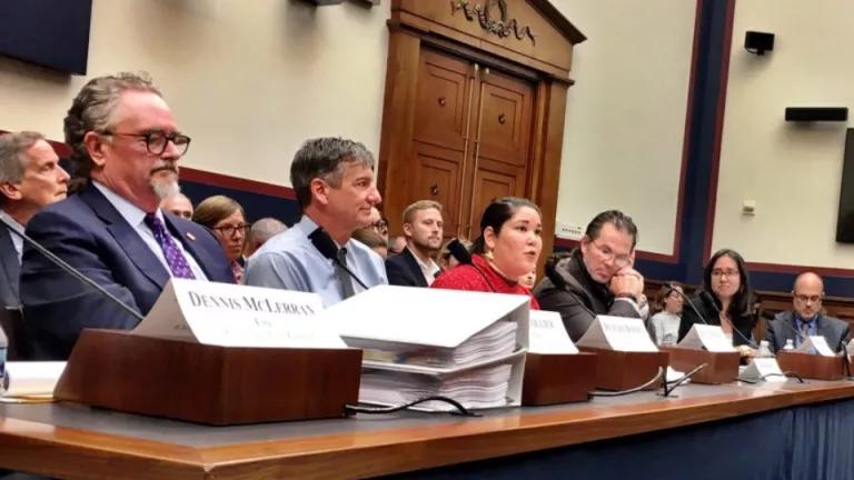 Pebble CEO Collier (left) at congressional hearing (October 2019) 