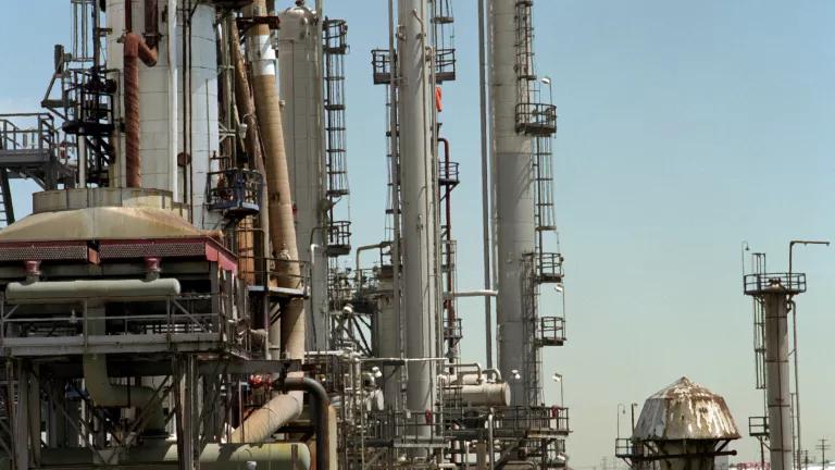 Hydrogen produced via steam methane reforming at an oil refinery in Commerce City, Colorado.