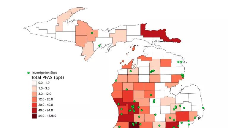 PFAS Contaminated Public Water Supplies and Sites in Michigan