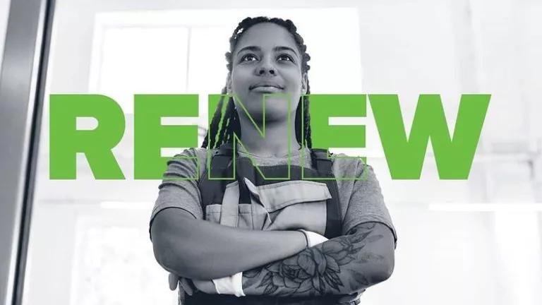 Image of person in Charlotte's workforce development program, RENEW.