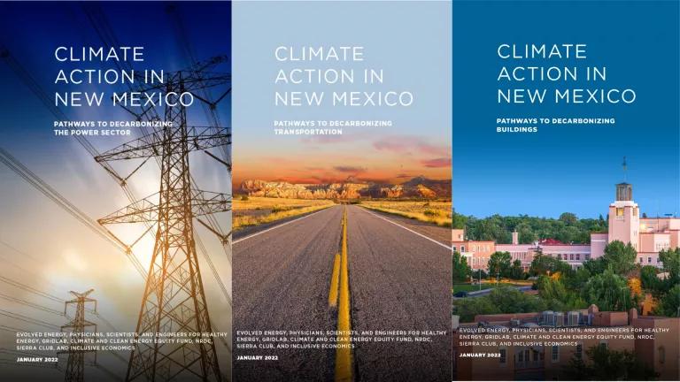 Covers of reports: Climate Action in New Mexico
