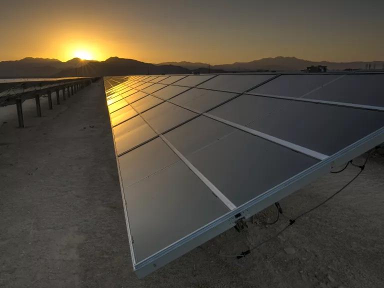 A solar installation in California