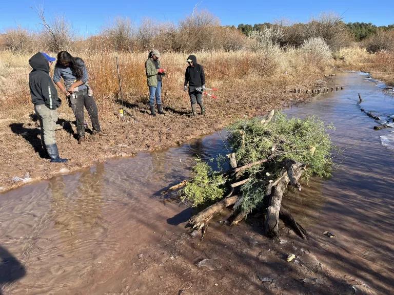 A stream restoration project site located in the Navajo Nation.