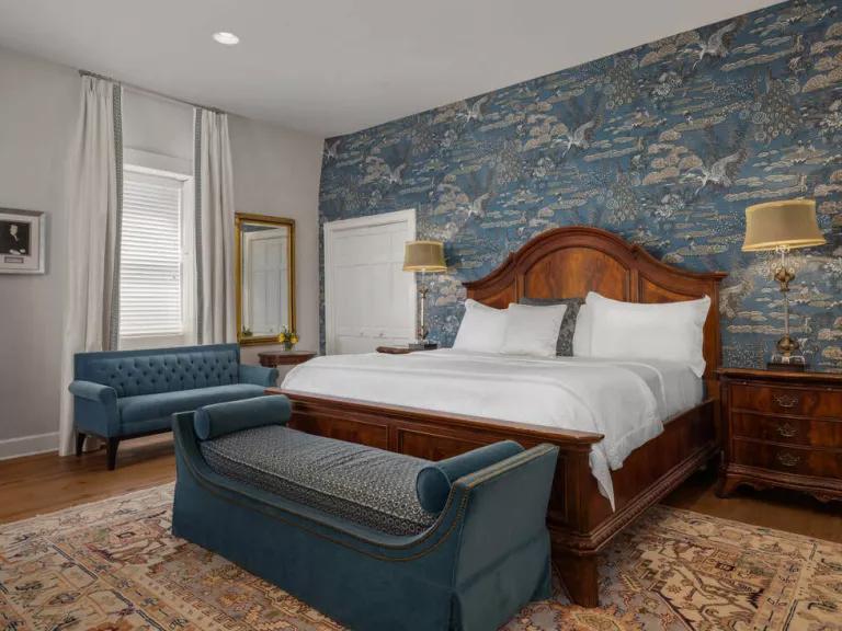 A bedroom at the Hamilton Turner Inn