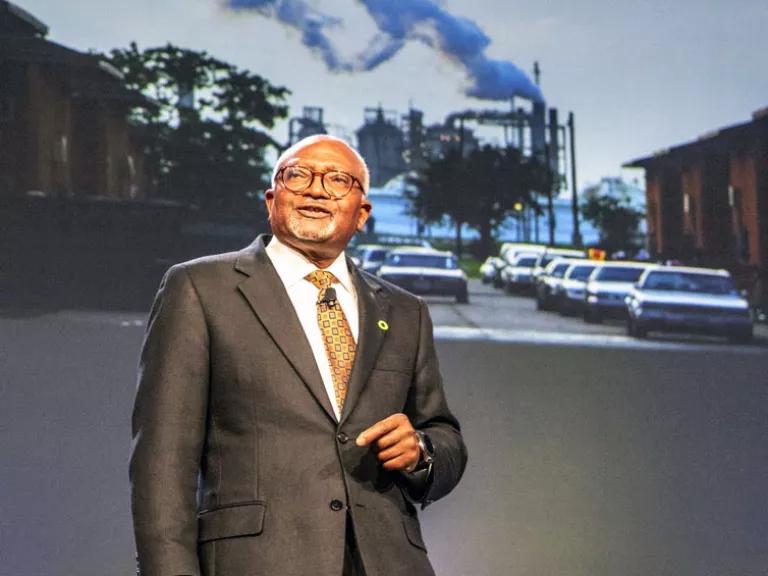 Dr. Robert Bullard speaking at a Climate Reality Training during A Moral Call To Action On The Climate Crisis, a historic interfaith mass meeting held at the Ebenezer Baptist Church in Atlanta, Georgia, on March 14, 2019.