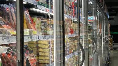 The refrigerated section of a supermarket.