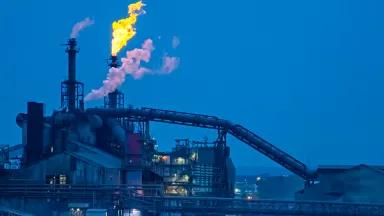The ArcelorMittal steel mill in Cleveland, Ohio, on July 19, 2018.