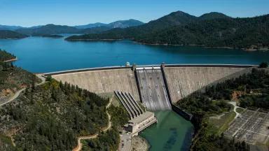 Shasta Dam on the Sacramento River at Lake Shasta