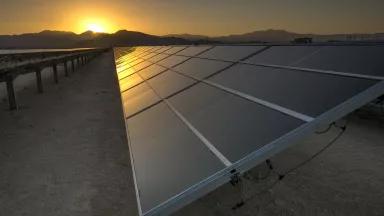 A solar installation in California