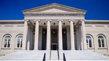 Steps leading up to the exterior of the District of Columbia Court of Appeals