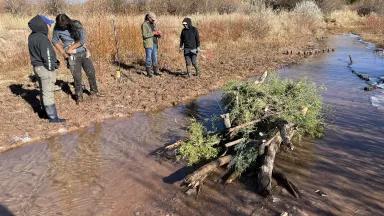 A stream restoration project site located in the Navajo Nation.