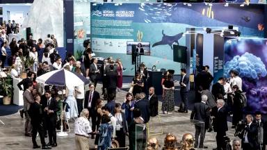 08 June 2025, Nice, France. General view of the la Baleine mezzanine, during the World Ocean Day celebration and the UN Ocean Conference (UNOC) opening reception at la Baleine mezzanine.

Photo credit must be given: ©FAO/Alessandra Benedetti. Editorial use only. Copyright ©FAO.