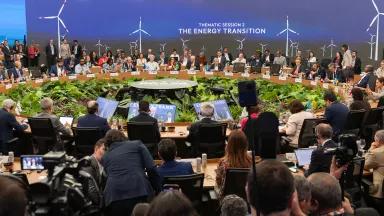 UN Secretary-General António Guterres attends Thematic Session 2: The Energy Transition at COP30 in Belém, Brazil, on November 7, 2025.