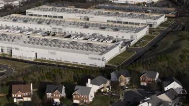 An Amazon data center in Sterling, Virginia, on March 14, 2026. 

Data centers require large amounts of natural resources, including water, to run. Northern Virginia has the largest concentration of data centers in the world, managing roughly 70% of global internet traffic.