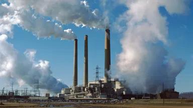 Emissions rising from the coal-fired Mill Creek Generating Station in Louisville, Kentucky, in February 1988.

Mill Creek remains LG&E’s largest coal-fired power plant, with a generating capacity of 1,465 megawatts.
