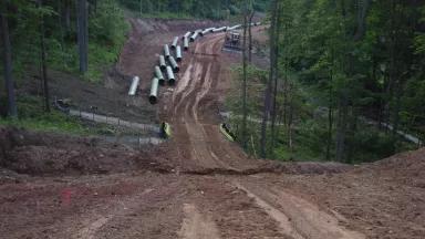 Stonewall ROW looking down at headwater stream crossing. 06.11.15